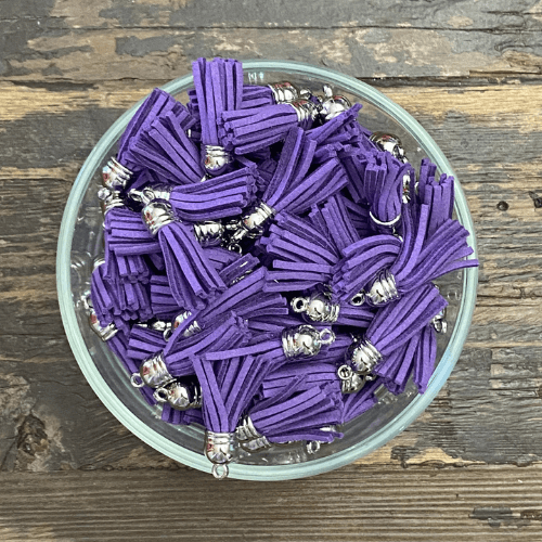 Faux leather tassel 1nch