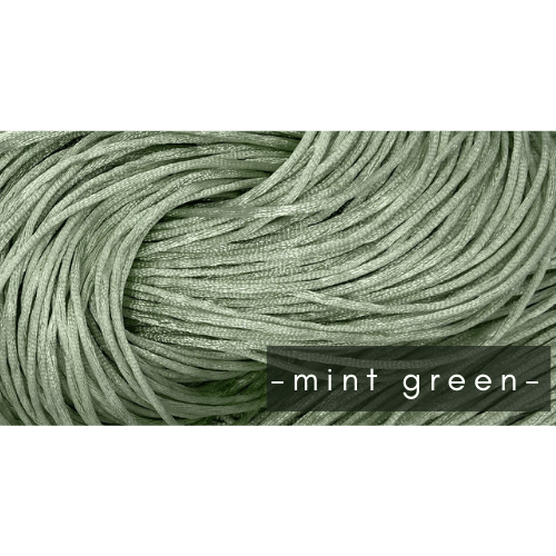 mint green.5mm Satin Cord (1 meter pre-cut)
