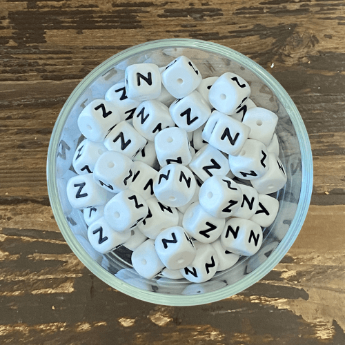 letter beads 12mm X 12mm
