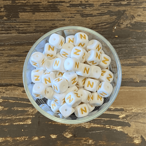 letter beads 12mm X 12mm