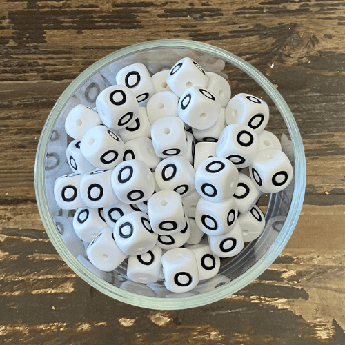 letter beads 12mm X 12mm