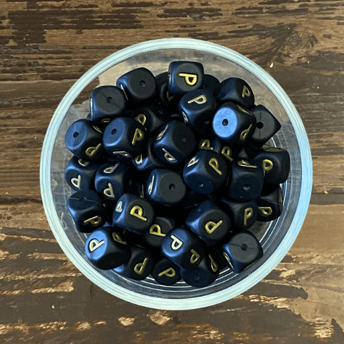 letter beads 12mm X 12mm