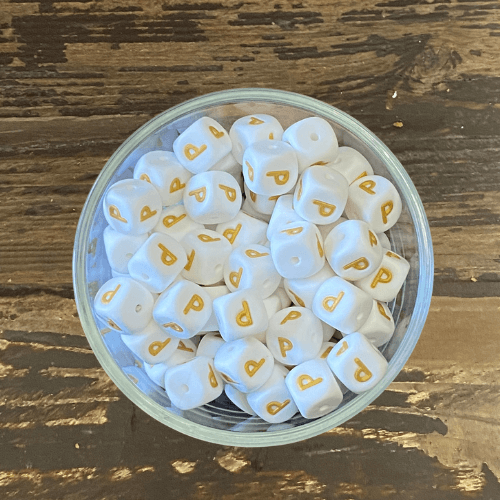 letter beads 12mm X 12mm