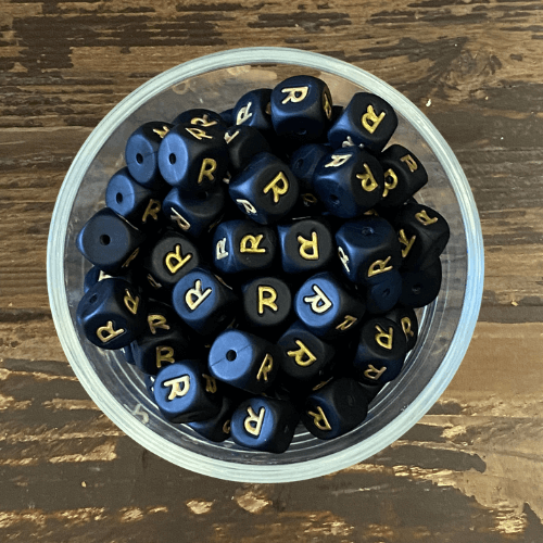 letter beads 12mm X 12mm