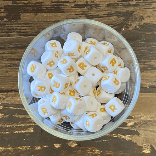 letter beads 12mm X 12mm