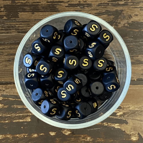 letter beads 12mm X 12mm