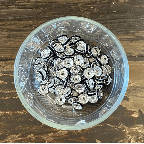 10mm rhinestone spacers set of 10