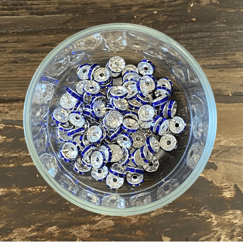 10mm rhinestone spacers set of 10