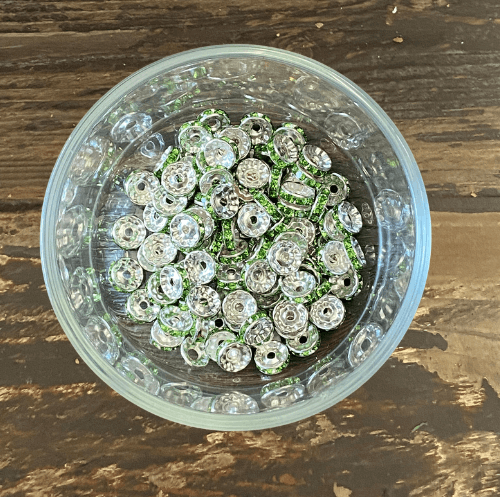 10mm rhinestone spacers set of 10