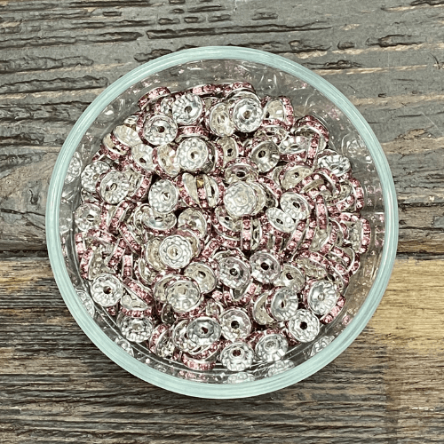 10mm rhinestone spacers set of 10