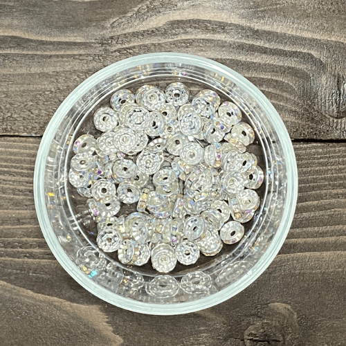 10mm rhinestone spacers set of 10