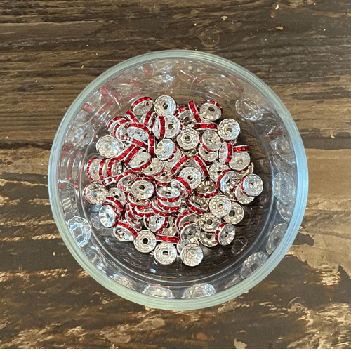 10mm rhinestone spacers set of 10