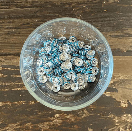 10mm rhinestone spacers set of 10