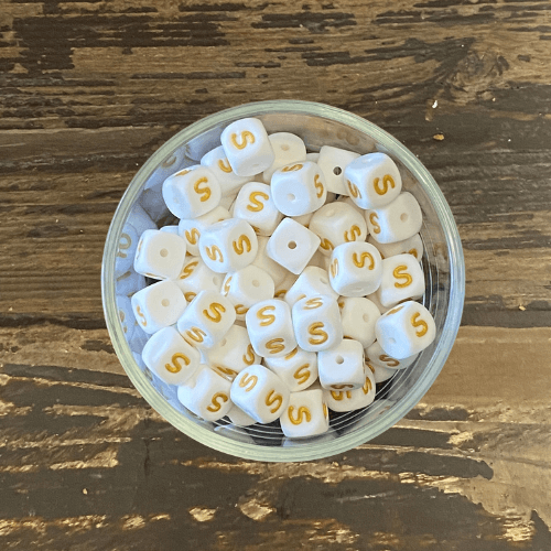 letter beads 12mm X 12mm
