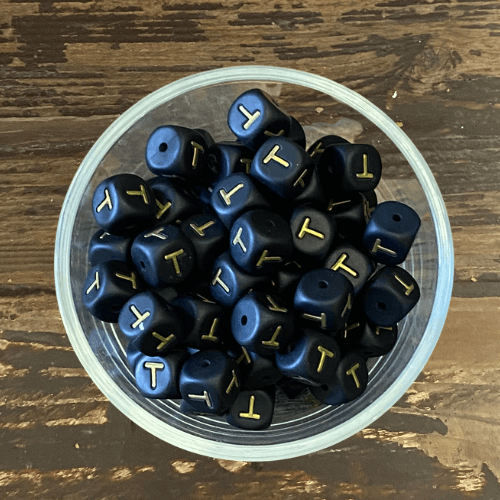letter beads 12mm X 12mm