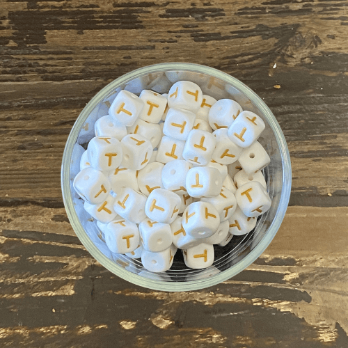 letter beads 12mm X 12mm