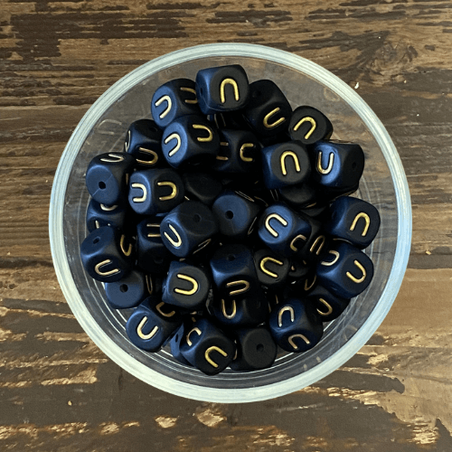 letter beads 12mm X 12mm