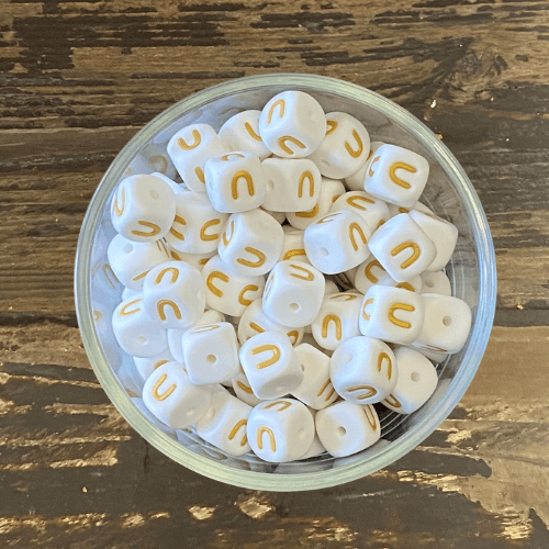 letter beads 12mm X 12mm