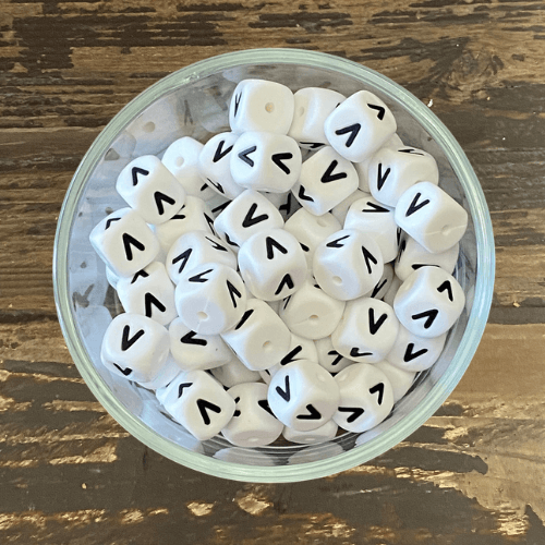 letter beads 12mm X 12mm