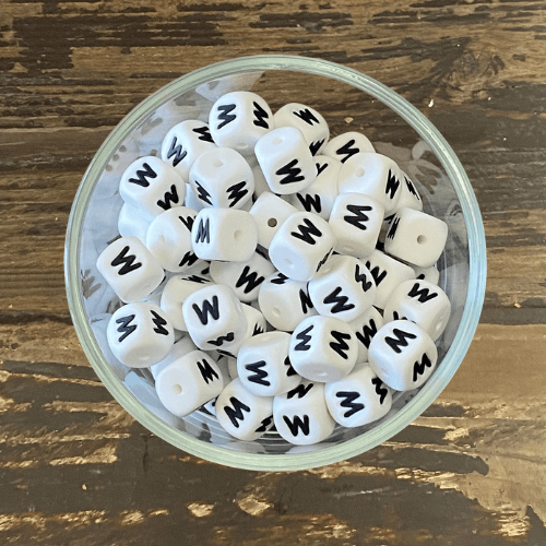 letter beads 12mm X 12mm