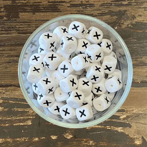 letter beads 12mm X 12mm
