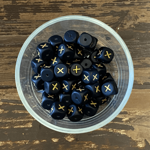 letter beads 12mm X 12mm