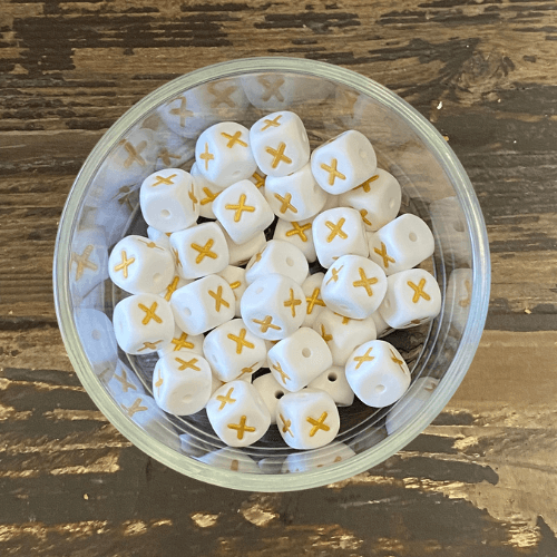 letter beads 12mm X 12mm