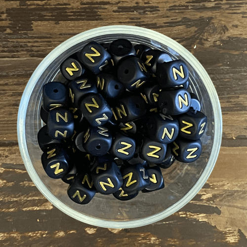 letter beads 12mm X 12mm
