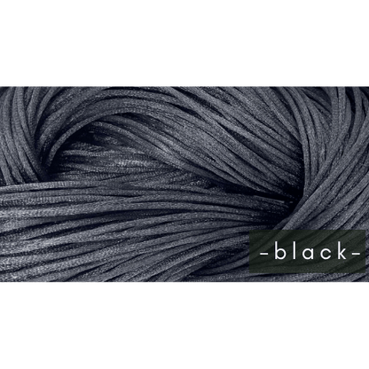 black 1.5mm Satin Cord (1 meter pre-cut)