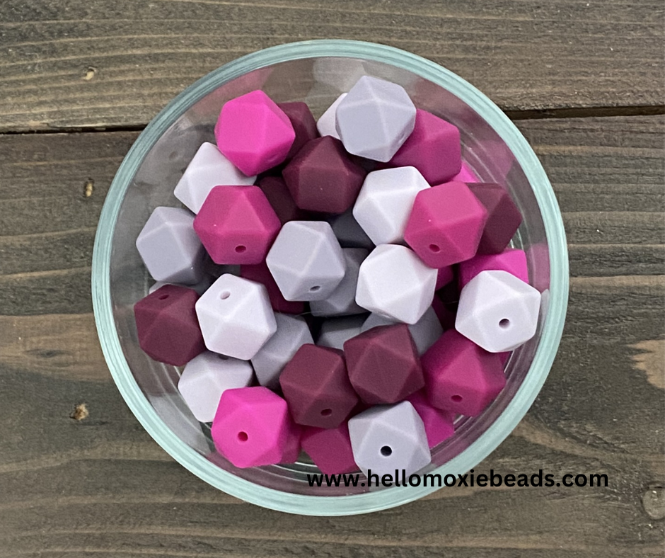dark pink hexagon mix