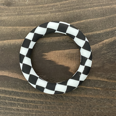black and white grid O ring