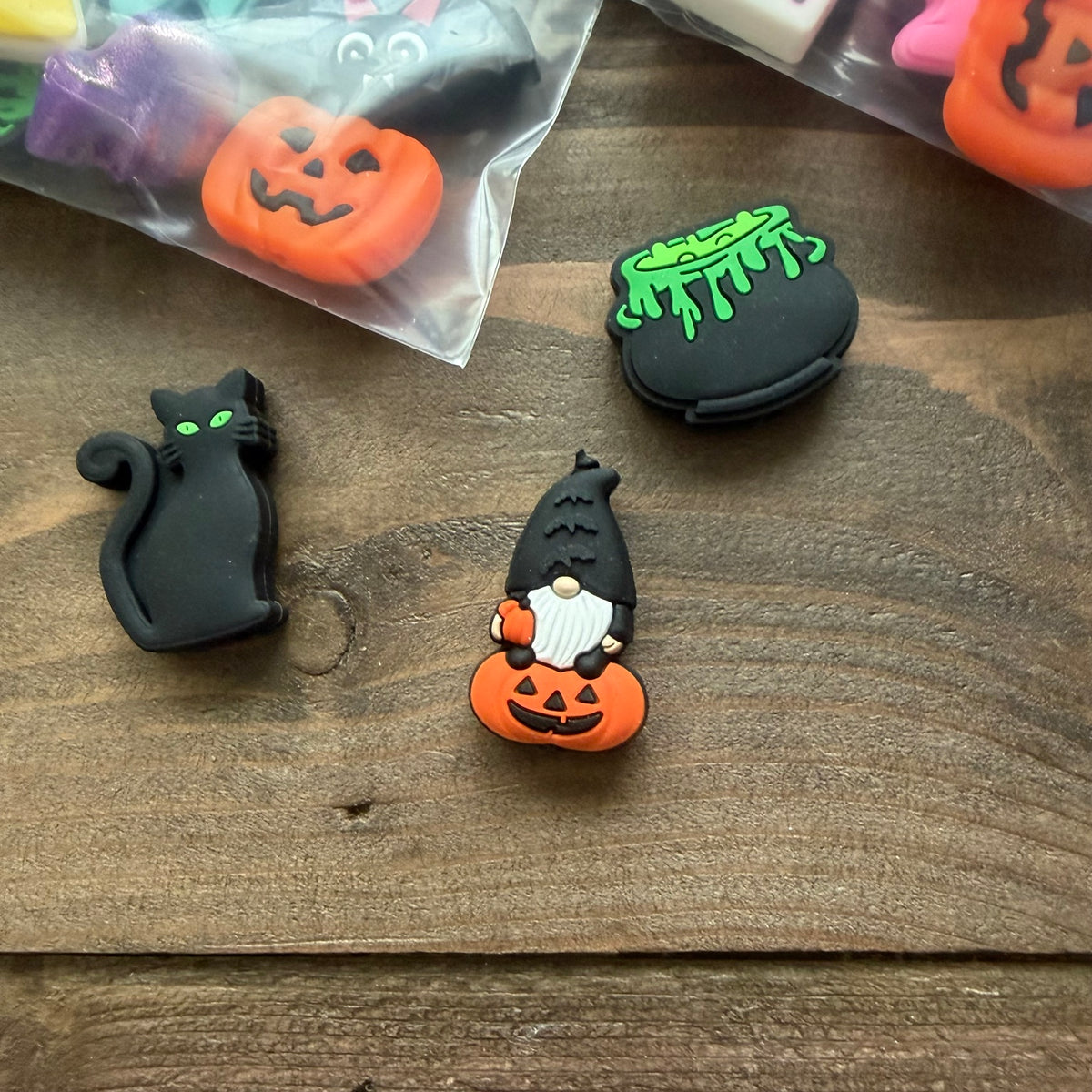 Halloween silicone focal mystery grab bag with assorted Halloween focal beads