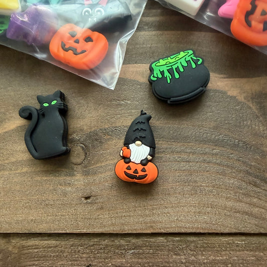 Halloween silicone focal mystery grab bag with assorted Halloween focal beads