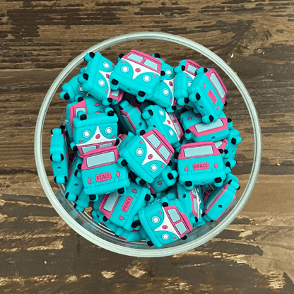 Peace Van Silicone Focal Bead