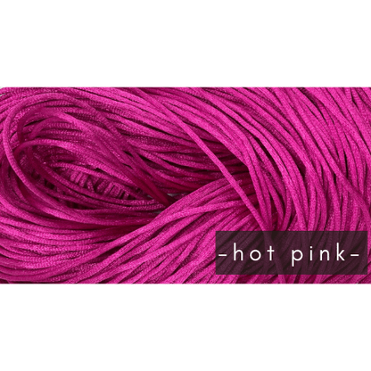 hot pink 1.5mm Satin Cord (1 meter pre-cut)