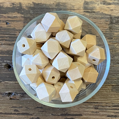 maple wood hexagon beads