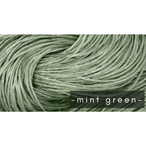 mint green.5mm Satin Cord (1 meter pre-cut)
