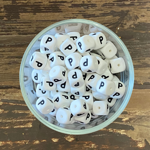 letter beads 12mm X 12mm