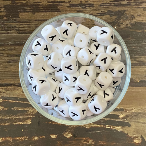 letter beads 12mm X 12mm